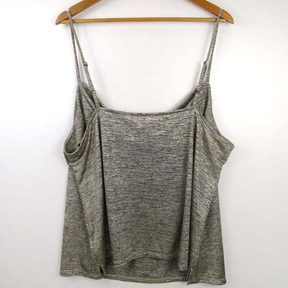Anthropologie Silver Shimmer Cami Tank Top Size 3X - Picture 7 of 11